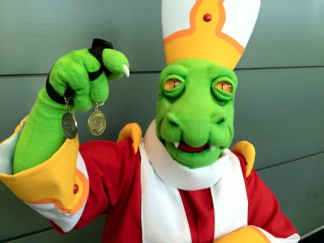 The first regional winner of the Oz Comic-Con Australian Championships of Cosplay, Sophia Dodds as Space Pope. Photo from OzComicCon’s Facebook page.