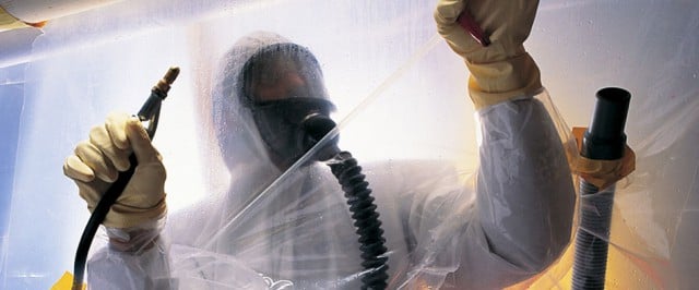 Asbestos being removed. Photo from asbestosremovalprofessionals.com.au