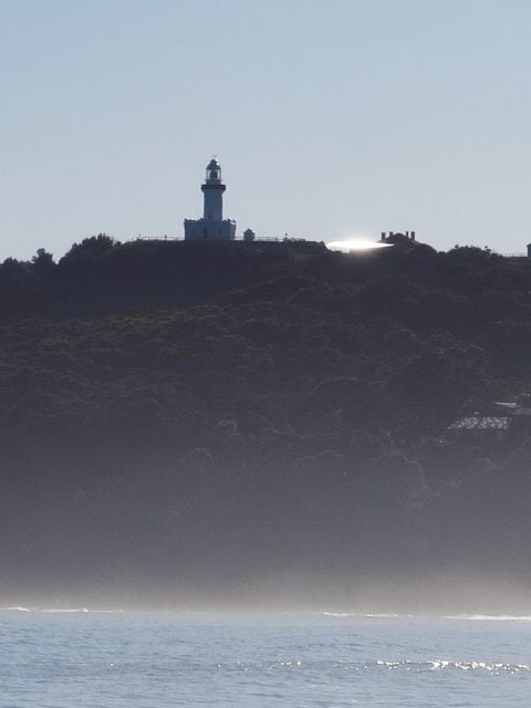 Cape Byron viewed from the Byron Bay Surf Club 'looks like a flying saucer has landed', according to Ballina Greens MP Tamara Smith. Photo contributed