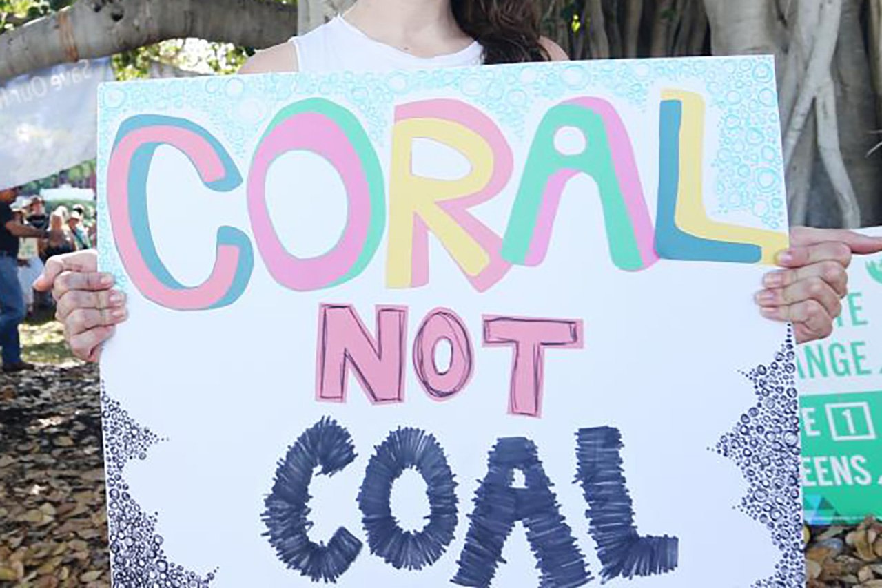 Coral not coal poster