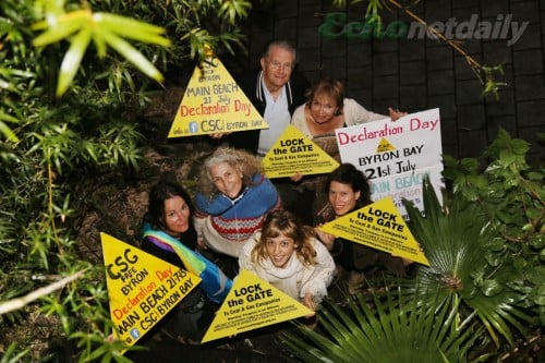 Mullumbimby residents celebrate the area being declared CSG Free. Photo Jeff Dawson