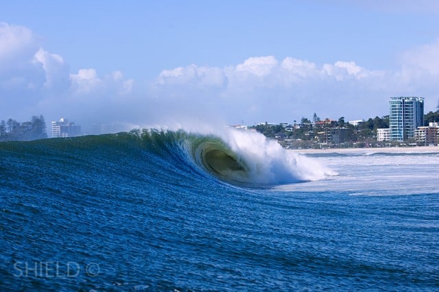The famous Kirra Point barrel, one of the best point breaks in the World. Photo Andrew Shields. 