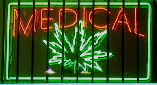 Medical marijuana neon sign at a dispensary in California. Image by Laurie Avocado www.flickr.com/people/90809455@N00