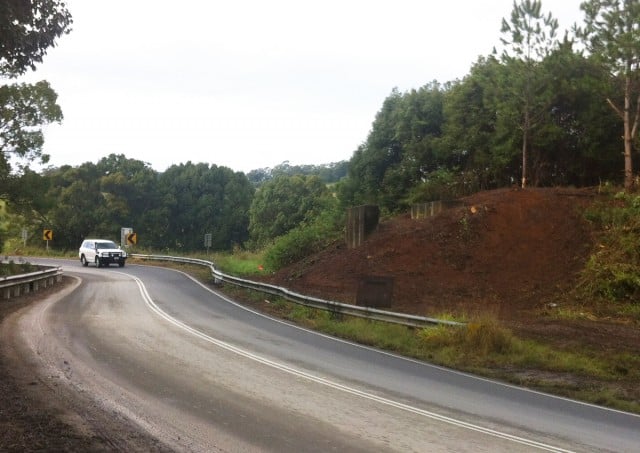 The railway bridge across Lismore Road at Binna Burra has been demolished. Photo Chris Dobney