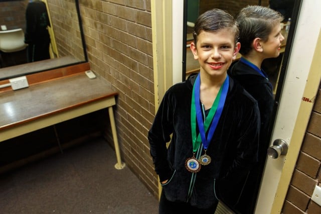 Josh Price was the only male dancer in the Under 14 Ballet Championships.