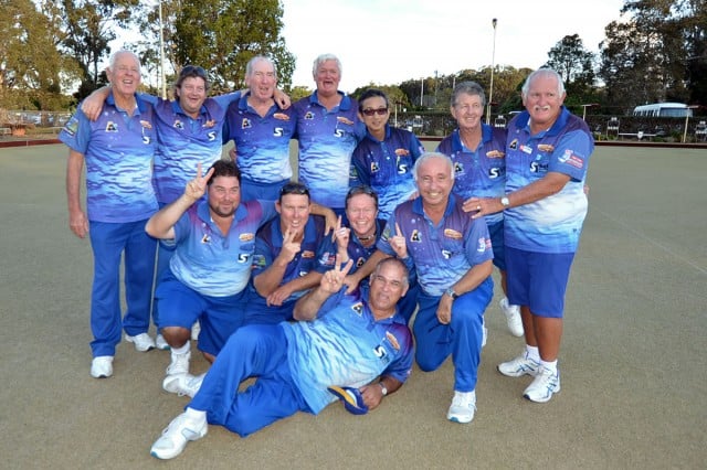 Zone One Division 1 Pennant Winners - Kingscliff Back Row: V. Lewis, R. McLeay, G.Barrack, K. Liddington, K. Emura, K. Banks, R. Morrrissy. Middle Row:  M. Turner (S), D. Crompton, P. Watson, I, Taylor. Front:  G. Searle (S).