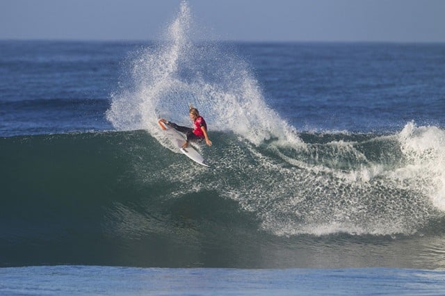 Stephanie Gilmore on her way to winning at Lower Trestles in California, USA. (ASP)