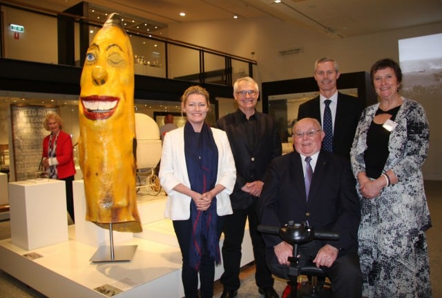 Architect Paul Berkemeier (left), former senior museum curator Sally Watterson, Murwillumbah Historical Society president Max Boyd AM, museum director Judy Kean and council's engineering director, David Oxenham. Photos supplied