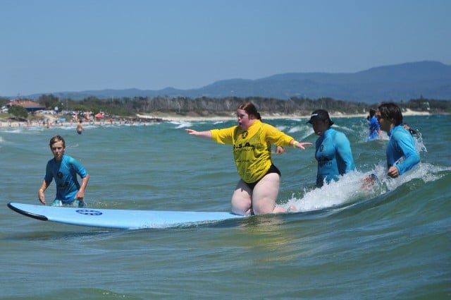 Helping out at a Disabled Surfing Association meet is a great way to 'put smiles on dials' says organiser Margreet.