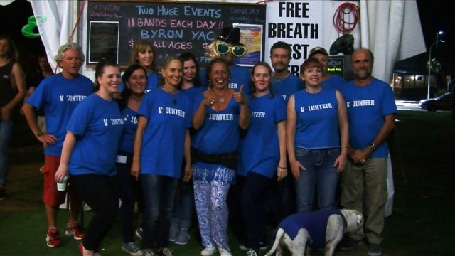 The Schoolies' Hub volunteer brigade in 2014.