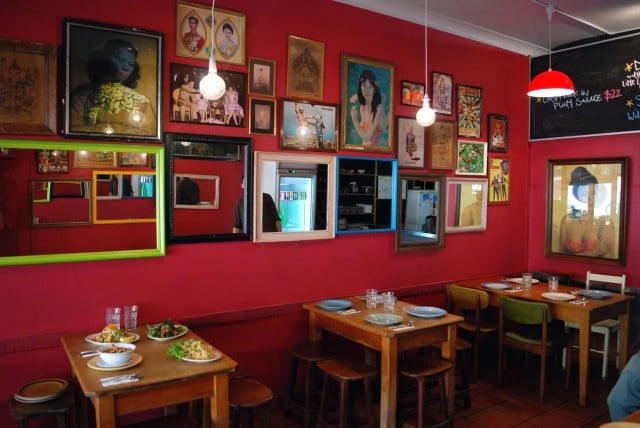 The  quirky and colourful space at Thai Lucy. 