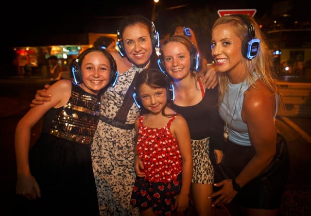 A highlight of Byron Bay's New Year's Eve event this year was the family-friendly silent disco. Photo Eve Jeffery
