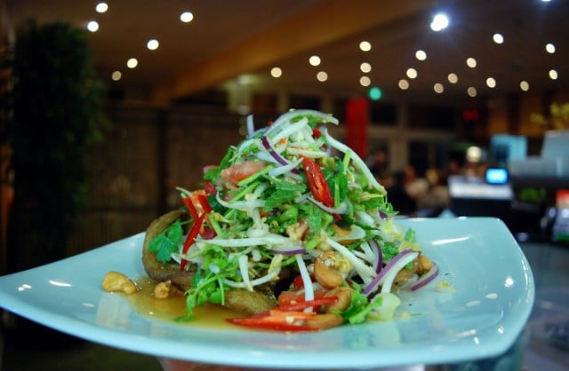 Thai salad with barramundi from Spice It Up Thai.