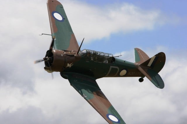 The CAC Wirraway (an Aboriginal word meaning ‘challenge’) was a training and general purpose military aircraft manufactured in Australia by the Commonwealth Aircraft Corporation between 1939 and 1946. Photo: Evans Head Memorial Aerodrome