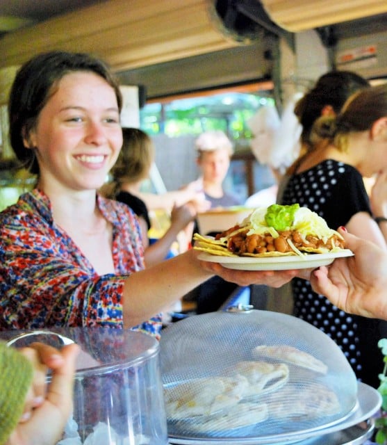 Emmuna (pictured), one of the students well trained in the art of coffee and service thanks to Shearwater canteen. 