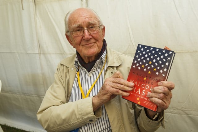 Malcolm Fraser launching his book at the 2014 Byron Writer's Festival. Photo Tree Faerie.