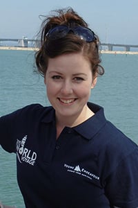 Kelley Priest of Ocean Shores is aboard the Young Endeavour on her way to Gallipoli. (supplied)