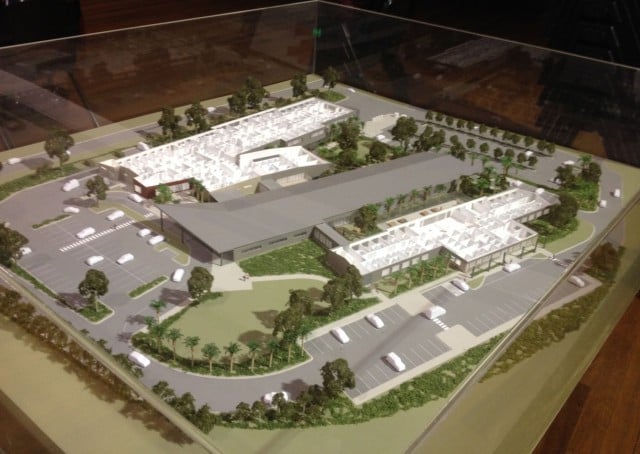 A scale model of Byron Central Hospital. Click to see image full size.