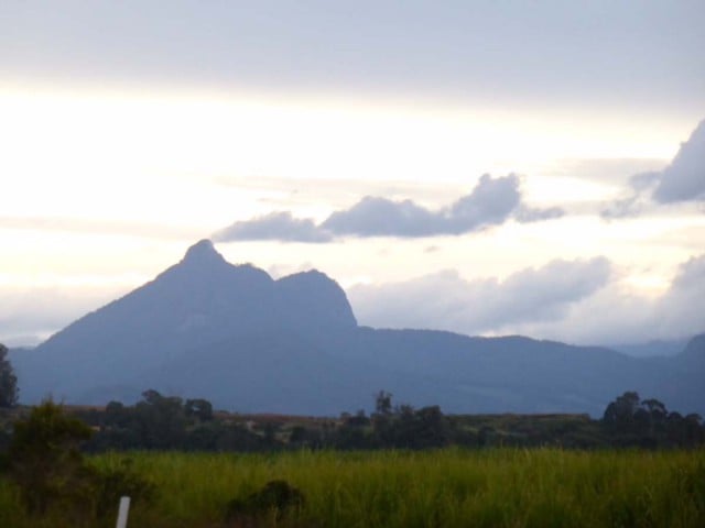 A rescue operation is underway at Mount Warning (Wollumbin) where a group of campers were apparently struck by lightning overnight. Photo Bryce Douglas