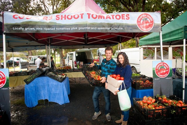 Hugh and Heather Armstrong from Coopers Shoot Tomatoes.