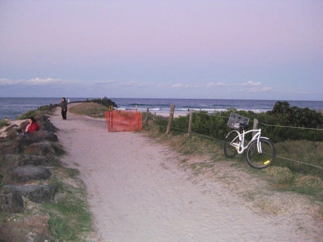     The popular southern breakwater pathway at Brunswick Heads is used by hundreds of thousands of people each year.