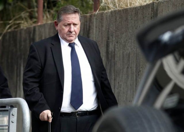 Peter Pemble, a former principal at Trinity Catholic College in Lismore, outside the Supreme Court at Newcastle, yesterday. Photo Darren Pateman/The Newcastle Herald 