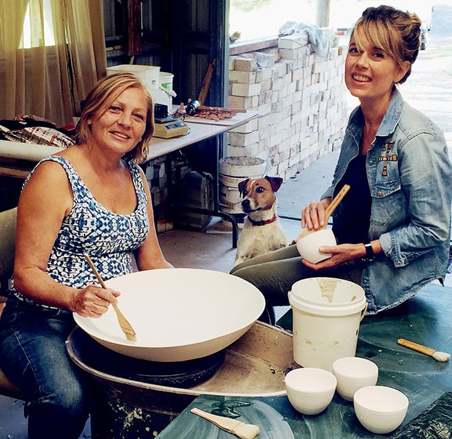 North coast ceramicists Karen and Jenn 