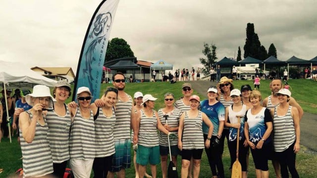 A proud Dogs 'n' Dragons regatta team on the Tweed River last Sunday. Photo supplied
