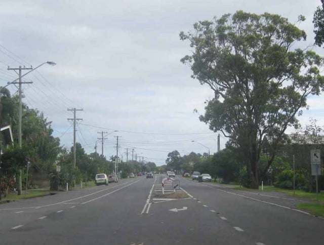 The big wide and solidly-built Tweed Street through the middle of Brunswick Heads was, until 2007, the Pacific Highway. A proposed makeover of the street to include centre-island tree plantings, has raised concerns. 
