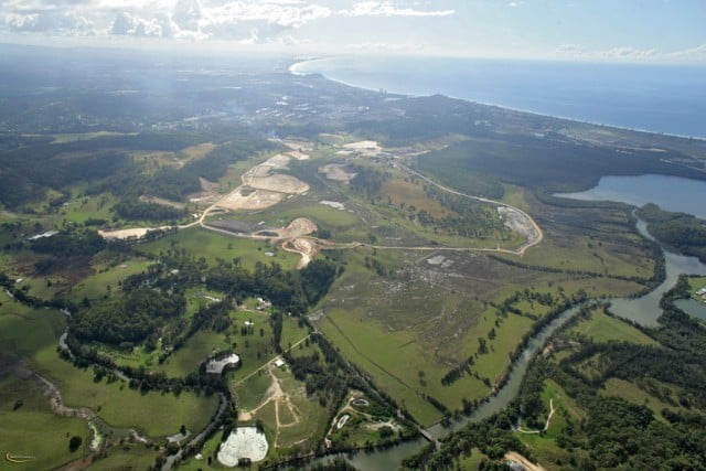 An aerial view of Cobaki, a new development near Tweed Heads, which has been the subject of several environmental infractions. Photo Leda website