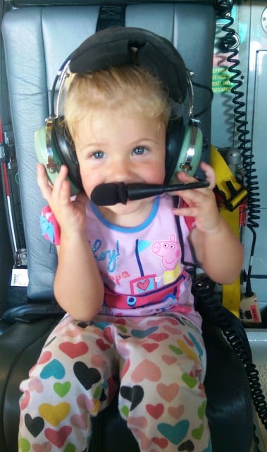 Elaina Underhill, 2, is the first member of the Rescue Club. (supplied)