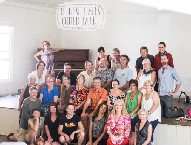 Artists collaborating to reveal the history hiding in our local halls in the Arts Northern Rivers initiative If These Halls Could Talk. Photo Jeff Dawson