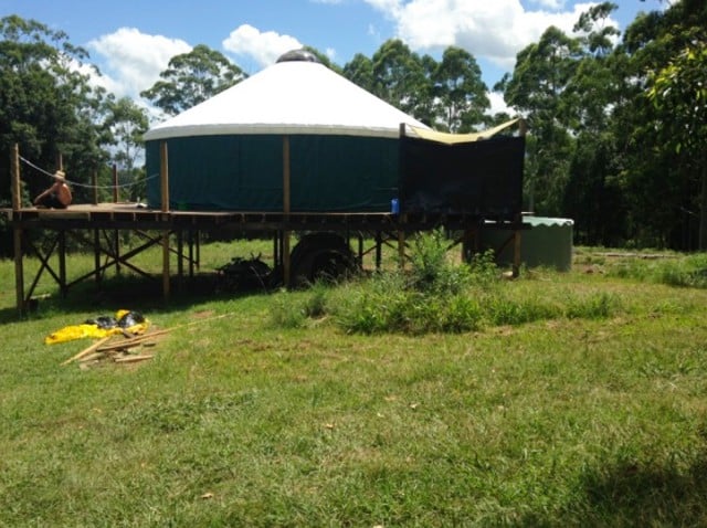 A yurt on the site, which Tweed Shire Council says is unapproved. Photo Tweed Shire Council