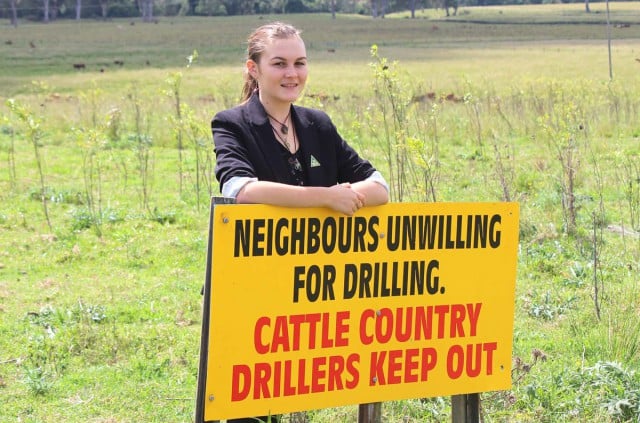 Page's youngest candidate, the Greens' Kudra Falla-Ricketts launched her campaign on Tuesday (April 5) at the site of the Bentley Blockade. Photo contributed
