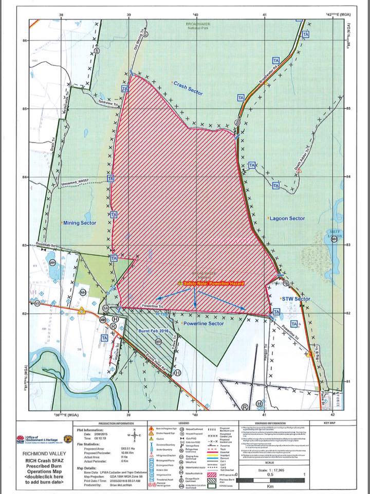 A map of the area to burnt during the hazard reduction. (supplied)