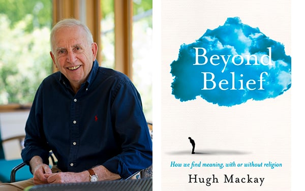 Social researcher Hugh Mackay and his book Beyond Belief. Photo supplied
