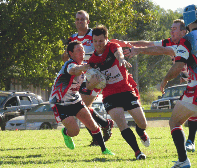 Byron’s happy hooker, Tom ‘Deano’ Martin, was in everything but a bath at Kyogle’s New Park on Sunday.