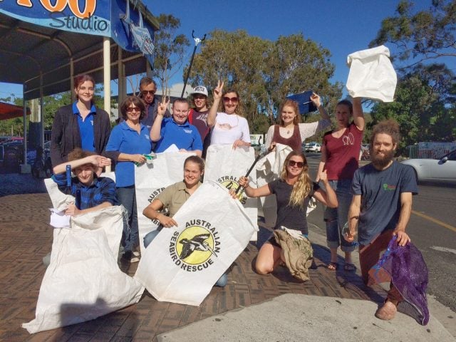 Participants in the June 24 Jonson Street clean-up campaign, kicking off Plastic Free July. Photo contributed