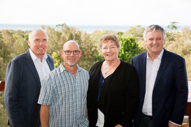 From left – current councillor Alan Hunter, Marc Patten, Tina Petroff and Brian Grant.