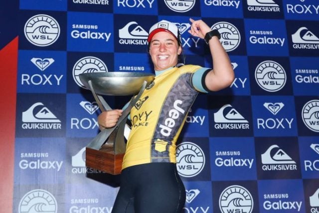 Tyler Wright secured the title after nearest rival Courtney Conlogue's semi-final loss. Photo WSL