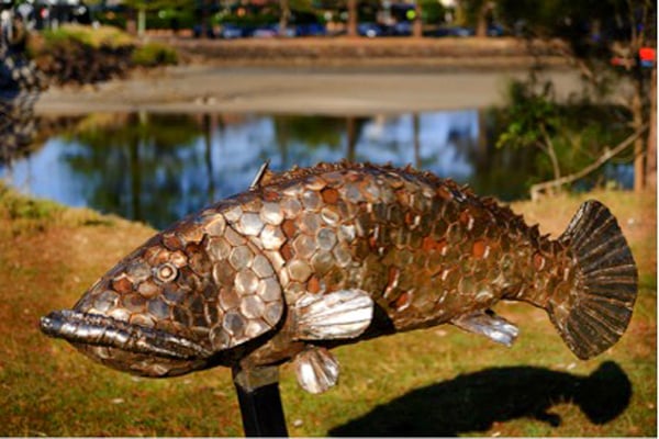Oh My Cod by local artist David Walsh is being acquired as a permanent sculpture for Brunswick Heads.