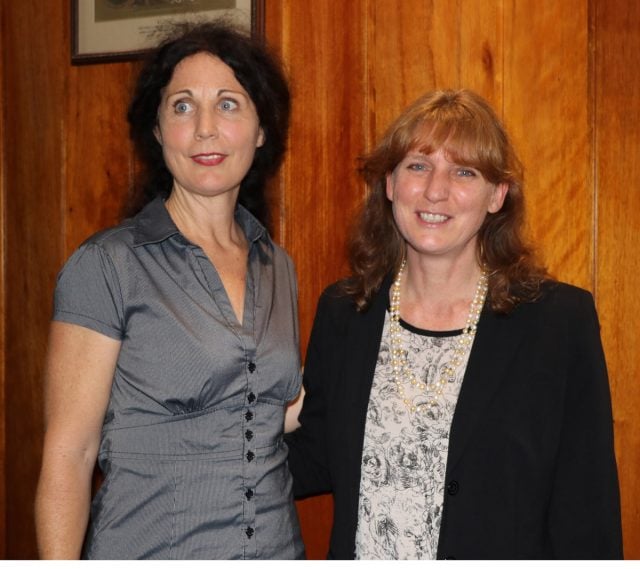Tweed mayor, Cr Katie Milne, right, and the new deputy mayor, Cr Chris Cherry
after their election yesterday. Photo supplied