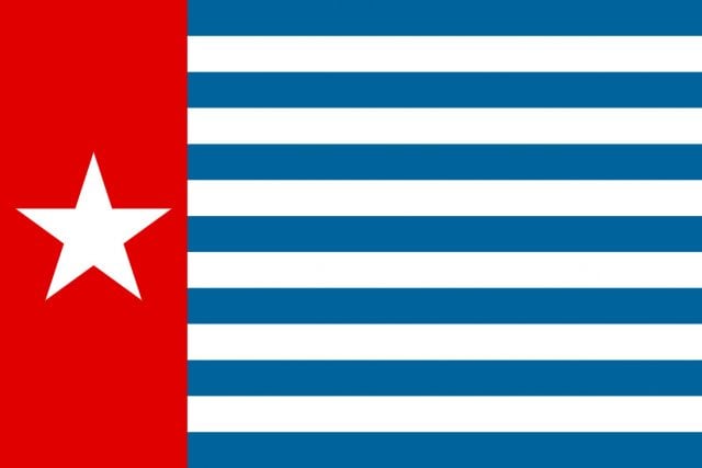 The Morning Star flag designed by Markus Wonggor Kaisiepo in 1961 has become a symbol of the independence movement. 