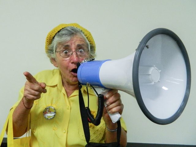 Nanna Jally is a little bit outraged. Photo Judi Summers.