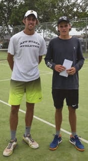 Men's finalists Oliver casey and Louis Clark