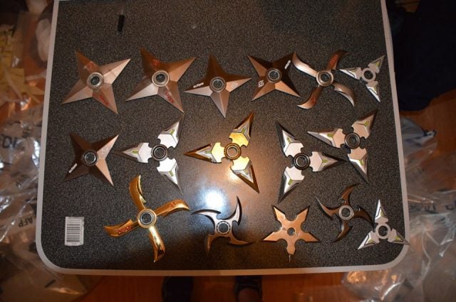 Some of the weapons seized yesterday. (supplied)