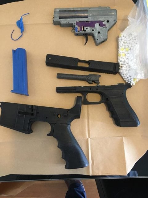 Examples of guns allegedly made by a man with access to a 3D printer in Sydney. Photo NSW Police 