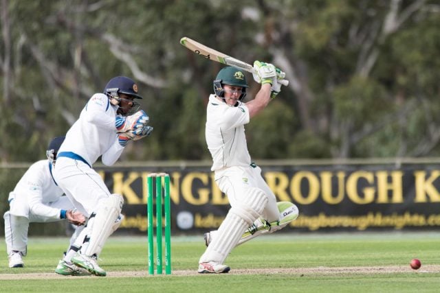 Former Byron Shire cricketer Lewin Maladay was able to score quick runs for the Australian U/19 side in their series against Sri Lanka. Photo Cricket Australia