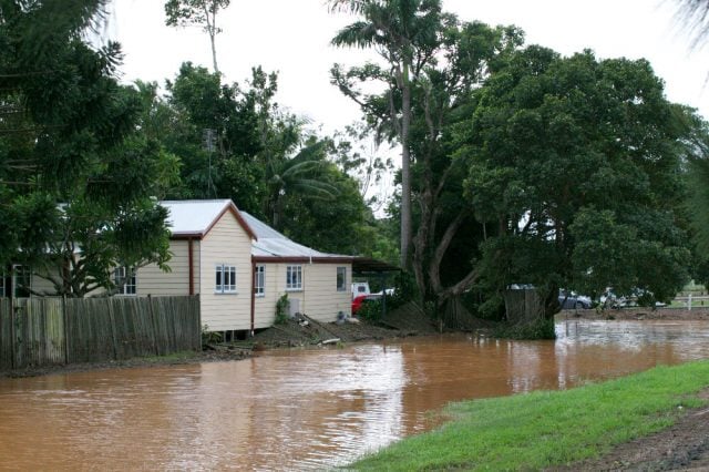 Pictured as the floods were receding in Burringbar. Photo Burringbar - Mooball go fund me page. 