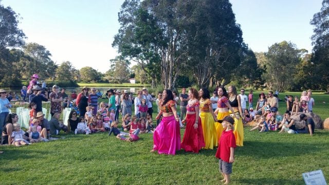 A variety of dance troupes entertained the crowd at the Playscape launch on Sunday. Photo supplied
